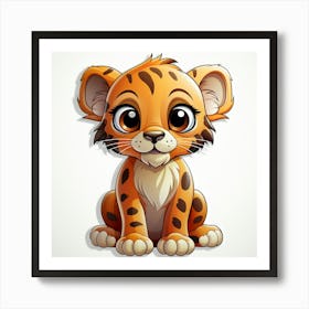 Cartoon Cheetah Art Print