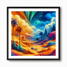 Psychedelic Landscape Art Print