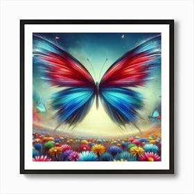 Butterfly In The Field 2 Art Print