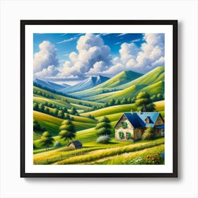 Spring Hills Art Print