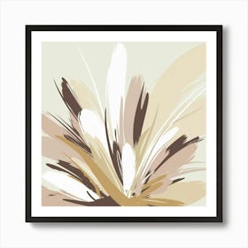 Beige Feathers Art Print