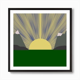 Sunrise Over Mountains Art Print