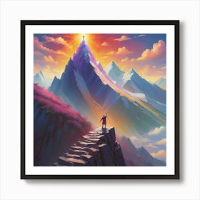 Journey To The Top Of The Mountain Art Print