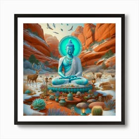 Medicine Buddha in Southwest Style Art Print