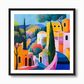 Abstract Travel Collection Athens Greece 4 Art Print