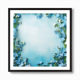 Forget Me Not Frame Art Print