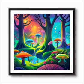 Psychedelic Forest Art Print
