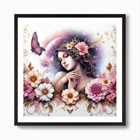 Dreaming Girl Art Print