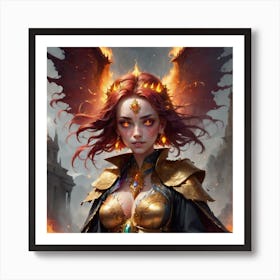 Angel Of Fire 1 Art Print