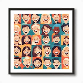 Group Of Smiling People 2 Art Print