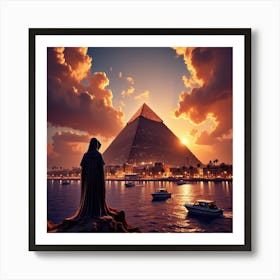 Egyptian Statue 1 Art Print