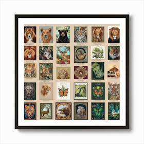 Animal Eco Prints Art Print