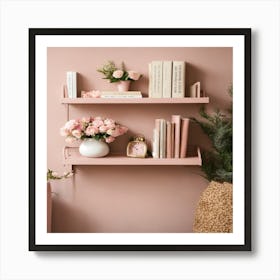 Pink Shelves Art Print