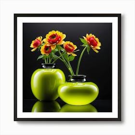 Two Green Vases Art Print