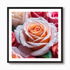 Roses In The Rain Art Print