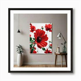 Red Cosmos Art Print