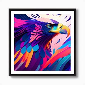 Colorful Eagle Art Print