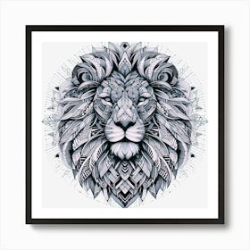 Lion Head Art Print