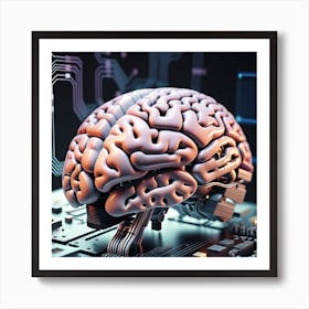 Artificial Intelligence Brain 4 Art Print