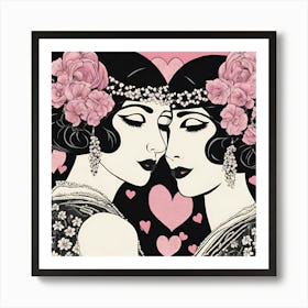 Two Ladies In Love Art Print