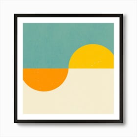 Beach, summer, sunset, sunrise, sea, ocean, summer vibe, warm Art Print
