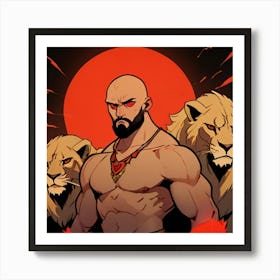 King Of Lions 2 Art Print