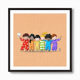 Happy Rainbowkids Art Print