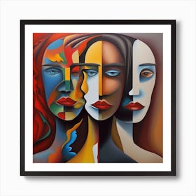 Three Women Art Print