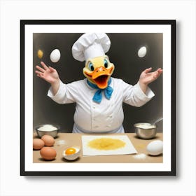 Chef Duck 26 Art Print