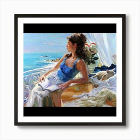 Woman Reading Art Print