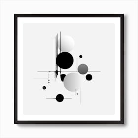 Grey Circles Art Print