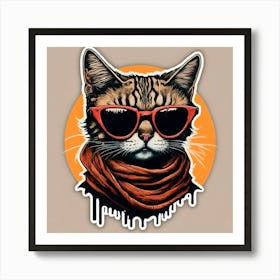 Cat In Sunglasses 8 Art Print