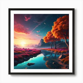 Landscape Painting 2 Art Print