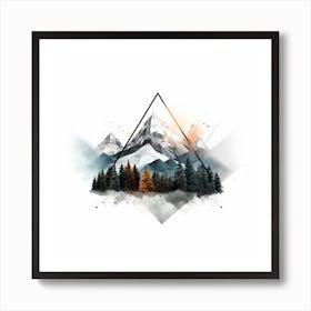 Mountains And Trees Art Print