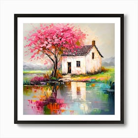 House By The Lake Art Print