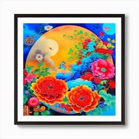 Chinese Flower Painting Art Print