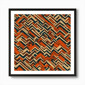 A Seamless Pattern Asymmetrical Zigzags And Jagged Lines, Herringbone Pattern, 149 Art Print