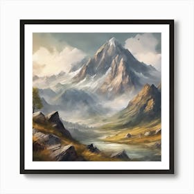 Mountain Landscape 1 Art Print