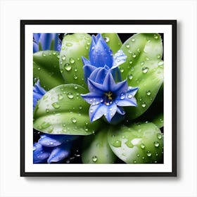 Blue flower Art Print