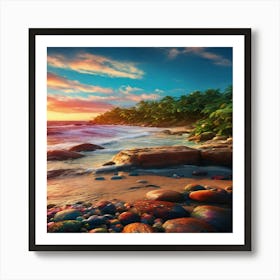 Sunset Beach Art Print