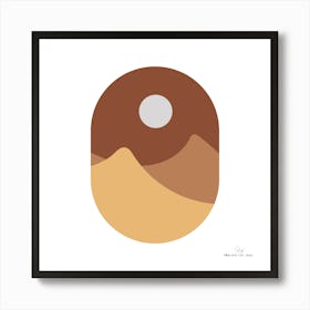 Desert Landscape.A fine artistic print that decorates the place.1 Art Print