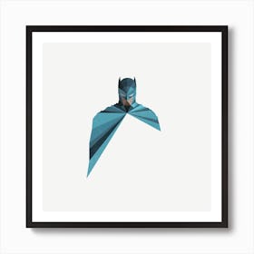Super Geometry Dark As Knight Square Art Print