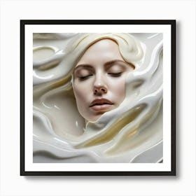 Creamy Waves Art Print