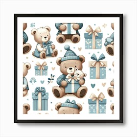 Teddy Bear Baby Boy (7) Art Print