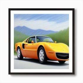 Yellow Car 2 Art Print