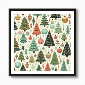 Christmas Trees Art Print