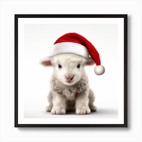 Santa Claus Lamb Art Print