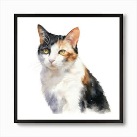 Japanese Bobtail Cat Portrait 1 Art Print