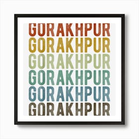 Gorakhpur City India Retro Art Print