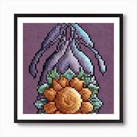 Sunflower - Pixel Art Art Print